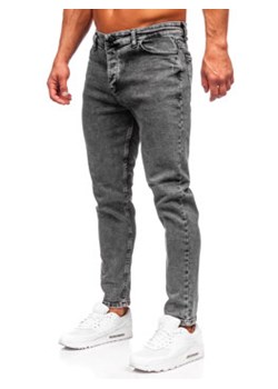 Grafitowe spodnie jeansowe męskie regular fit Denley 6015 ze sklepu Denley w kategorii Jeansy męskie - zdjęcie 166621411