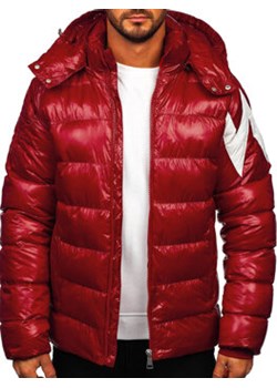 Czerwona pikowana kurtka męska zimowa Denley 9981 ze sklepu Denley w kategorii Kurtki męskie - zdjęcie 166621413