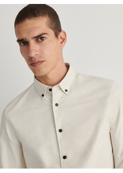 Reserved - Koszula slim fit - beżowy ze sklepu Reserved w kategorii Koszule męskie - zdjęcie 166623134