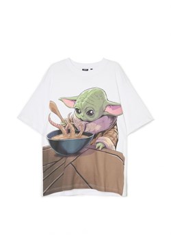 Cropp - T-shirt z Baby Yodą - biały ze sklepu Cropp w kategorii T-shirty męskie - zdjęcie 166624362