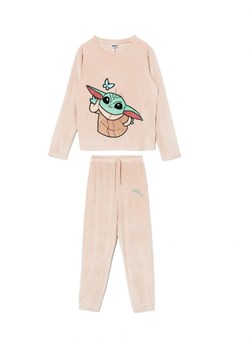 Cropp - Długa piżama Baby Yoda - kremowy ze sklepu Cropp w kategorii Piżamy damskie - zdjęcie 166624390