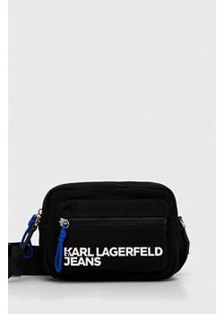 Karl Lagerfeld Jeans saszetka kolor czarny ze sklepu ANSWEAR.com w kategorii Saszetki - zdjęcie 166625631