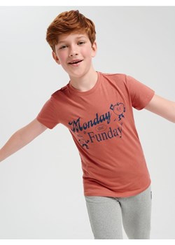 Sinsay - Koszulka z nadrukiem - pomarańczowy ze sklepu Sinsay w kategorii T-shirty chłopięce - zdjęcie 166628682