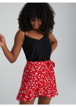 Sinsay - Spódnica mini w kwiaty - czerwony ze sklepu Sinsay w kategorii Spódnice - zdjęcie 166630881