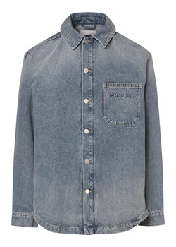 Tommy Jeans Męska koszula jeansowa Mężczyźni Comfort Fit Bawełna light stone jednolity ze sklepu vangraaf w kategorii Kurtki męskie - zdjęcie 166631972