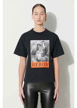 Heron Preston t-shirt bawełniany SS Tee damski kolor czarny HWAA032C99JER0031010 ze sklepu PRM w kategorii Bluzki damskie - zdjęcie 166633704