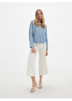 Reserved - Eleganckie spodnie z kantem - złamana biel ze sklepu Reserved w kategorii Spodnie damskie - zdjęcie 166639574