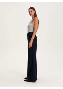 Reserved - Spodnie flare z wełną - czarny ze sklepu Reserved w kategorii Spodnie damskie - zdjęcie 166641212