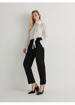 Reserved - Spodnie z patkami - czarny ze sklepu Reserved w kategorii Spodnie damskie - zdjęcie 166641480