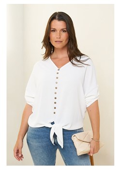 Curvy Lady Bluzka w kolorze białym ze sklepu Limango Polska w kategorii Bluzki damskie - zdjęcie 166643024