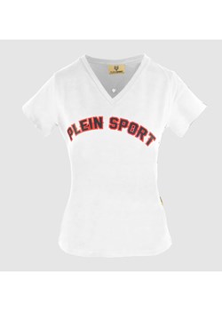 Plein Sport Koszulka w kolorze białym ze sklepu Limango Polska w kategorii Bluzki damskie - zdjęcie 166643141