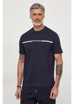 Armani Exchange t-shirt bawełniany męski kolor granatowy z nadrukiem 3DZTLG ZJ9JZ ze sklepu ANSWEAR.com w kategorii T-shirty męskie - zdjęcie 166644441