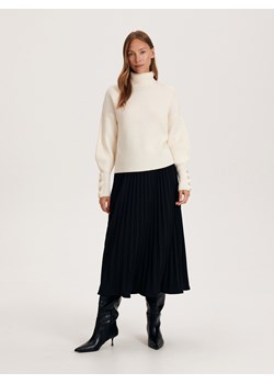 Reserved - Plisowana spódnica midi - czarny ze sklepu Reserved w kategorii Spódnice - zdjęcie 166644783