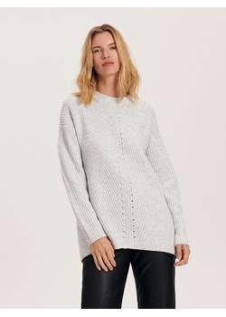 Reserved - Gładki sweter - jasnoszary ze sklepu Reserved w kategorii Swetry ciążowe - zdjęcie 166644813