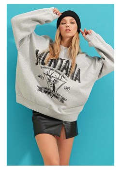 trendyol Bluza w kolorze szarym ze sklepu Limango Polska w kategorii Bluzy damskie - zdjęcie 166655243