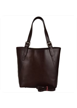 Torebka skórzana shopper xl brąz czekolada genuine leather ze sklepu melon.pl w kategorii Torby Shopper bag - zdjęcie 166659592