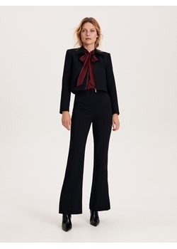 Reserved - Spodnie flare z przeszyciami - czarny ze sklepu Reserved w kategorii Spodnie damskie - zdjęcie 166660390