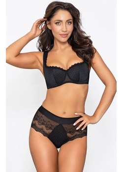 Sophia czarne koronkowe wysokie figi braziliany, Kolor czarny, Rozmiar S, PariPari Lingerie ze sklepu Intymna w kategorii Majtki damskie - zdjęcie 166661150