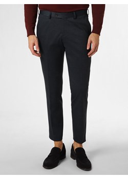 Finshley & Harding London Męskie spodnie od garnituru modułowego Mężczyźni Slim Fit Sztuczne włókno petrol marmurkowy ze sklepu vangraaf w kategorii Spodnie męskie - zdjęcie 166663964
