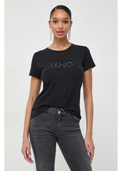 Liu Jo t-shirt damski kolor czarny ze sklepu ANSWEAR.com w kategorii Bluzki damskie - zdjęcie 166664792
