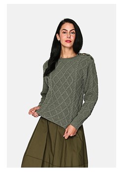 ASSUILI Sweter w kolorze khaki ze sklepu Limango Polska w kategorii Swetry damskie - zdjęcie 166665744