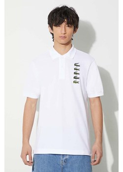 Lacoste polo bawełniane kolor biały z aplikacją PH3474 001 ze sklepu PRM w kategorii T-shirty męskie - zdjęcie 166669191