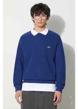 Lacoste sweter wełniany męski kolor niebieski lekki AH0532 F9F ze sklepu PRM w kategorii Swetry męskie - zdjęcie 166669541