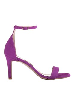Marco Shoes Eleganckie sandały z naturalnego zamszu fioletowe ze sklepu ButyModne.pl w kategorii Sandały damskie - zdjęcie 166675151