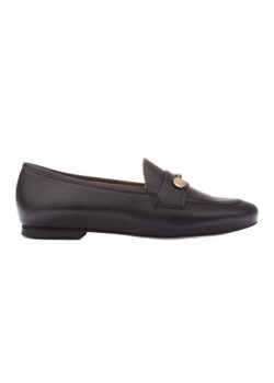 Marco Shoes Loafersy ze złotą ozdobą czarne ze sklepu ButyModne.pl w kategorii Lordsy damskie - zdjęcie 166675273