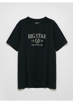 Koszulka męska z krótkim rękawem z haftem granatowa Flavian 403 ze sklepu Big Star w kategorii T-shirty męskie - zdjęcie 166679553