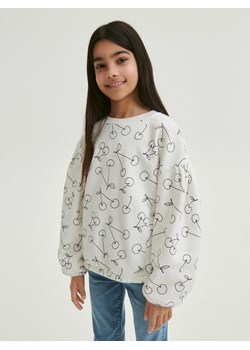 Reserved - Bluza w wisienki - złamana biel ze sklepu Reserved w kategorii Bluzy dziewczęce - zdjęcie 166683571