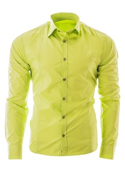 Koszula męska długi rękaw RL61 zielona ze sklepu Risardi w kategorii Koszule męskie - zdjęcie 166685052