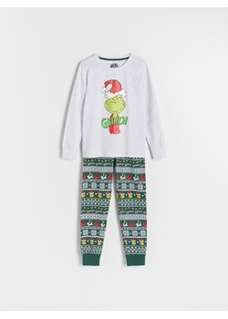 Reserved - Świąteczna piżama Grinch - ciemnozielony ze sklepu Reserved w kategorii Piżamy dziecięce - zdjęcie 166689170