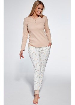 Dwuczęściowa piżama damska Emy 723/351, Kolor beżowo-kremowy, Rozmiar M, Cornette ze sklepu Primodo w kategorii Piżamy damskie - zdjęcie 166695051