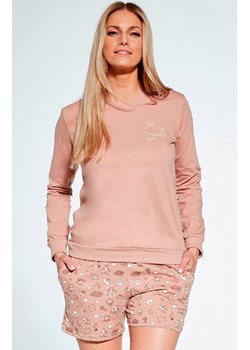 Bawełniana piżama damska 764/353 dł/r Smile 2, Kolor mocca, Rozmiar L, Cornette ze sklepu Primodo w kategorii Piżamy damskie - zdjęcie 166695061