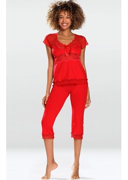 Kinzly piżama 3/4, Kolor czerwony, Rozmiar XS, DKaren ze sklepu Primodo w kategorii Piżamy damskie - zdjęcie 166695214