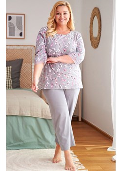 Doctor Nap piżama damska plus size w subtelny wzór PB.5281, Kolor szary-wzór, Rozmiar 2XL, Doctor Nap ze sklepu Primodo w kategorii Piżamy damskie - zdjęcie 166695393