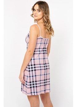 Koszula nocna damska na wąskie ramiączka Bora, Kolor różowy-wzór, Rozmiar S, Italian Fashion ze sklepu Primodo w kategorii Piżamy damskie - zdjęcie 166696423
