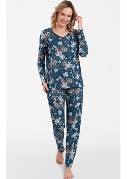 Bawełniana piżama damska w kwiaty Madison, Kolor niebieski-wzór, Rozmiar S, Italian Fashion ze sklepu Primodo w kategorii Piżamy damskie - zdjęcie 166696671