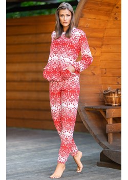 Snow komplet damski dł.dł., Kolor czerwony-wzór, Rozmiar L, Italian Fashion ze sklepu Primodo w kategorii Piżamy damskie - zdjęcie 166696872