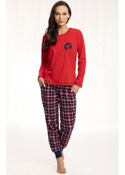 Luna bawełniana piżama damska czerwona z reniferem 625, Kolor czerwony-wzór, Rozmiar 3XL, Luna ze sklepu Primodo w kategorii Piżamy damskie - zdjęcie 166697264
