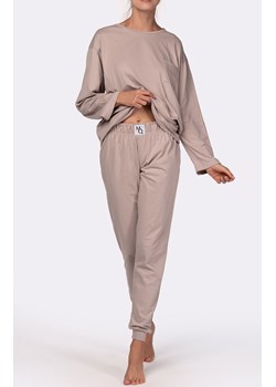 Piżama z długim rękawem beżowa Homie, Kolor beżowy, Rozmiar L, Mona ze sklepu Primodo w kategorii Piżamy damskie - zdjęcie 166697411