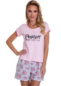 Susan 01 bawełniana piżama damska z krótkim rękawem i krótkimi nogawkami, Kolor róż pudrowy, Rozmiar S, myMaDo ze sklepu Primodo w kategorii Piżamy damskie - zdjęcie 166697540