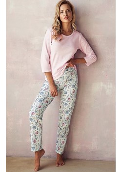 Bawełniana piżama damska Amora 2990, Kolor różowy-wzór, Rozmiar S, Taro ze sklepu Primodo w kategorii Piżamy damskie - zdjęcie 166697891