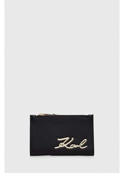 Karl Lagerfeld portfel damski kolor czarny ze sklepu ANSWEAR.com w kategorii Portfele damskie - zdjęcie 166760810