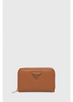 Guess portfel MERIDIAN damski kolor brązowy SWBG87 78400 ze sklepu ANSWEAR.com w kategorii Portfele damskie - zdjęcie 166764270