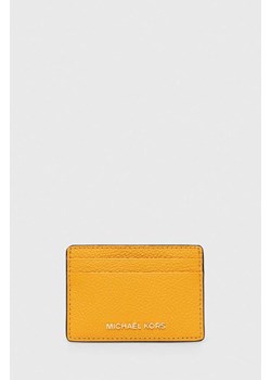 MICHAEL Michael Kors etui na karty skórzane kolor żółty ze sklepu ANSWEAR.com w kategorii Portfele damskie - zdjęcie 166765201