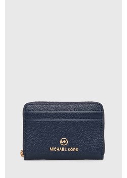 MICHAEL Michael Kors portfel skórzany damski kolor granatowy ze sklepu ANSWEAR.com w kategorii Portfele damskie - zdjęcie 166765284