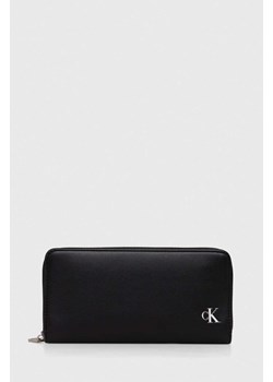 Calvin Klein Jeans portfel damski kolor czarny ze sklepu ANSWEAR.com w kategorii Portfele damskie - zdjęcie 166767751