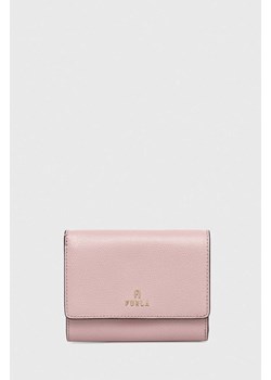 Furla portfel skórzany damski kolor różowy ze sklepu ANSWEAR.com w kategorii Portfele damskie - zdjęcie 166767824